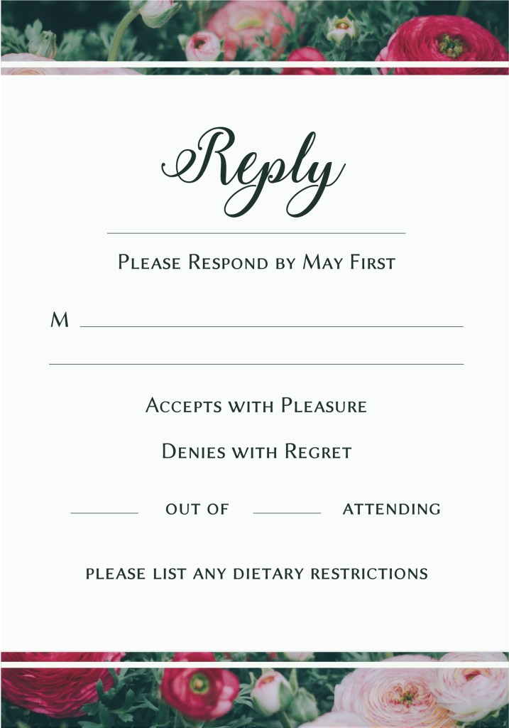 Wedding RSVP Front